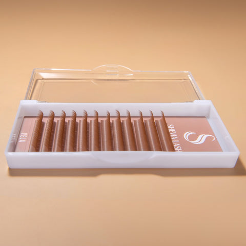 VELA Dawn Brown 0.07 – Soft Brown Volume Lash Extensions