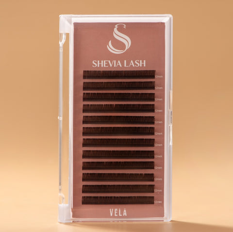 VELA Dusk Brown 0.07 – Deep Brown Volume Lash Extensions