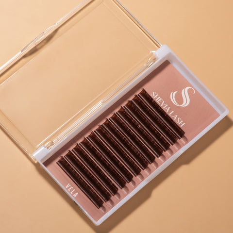 VELA Dusk Brown 0.07 – Deep Brown Volume Lash Extensions