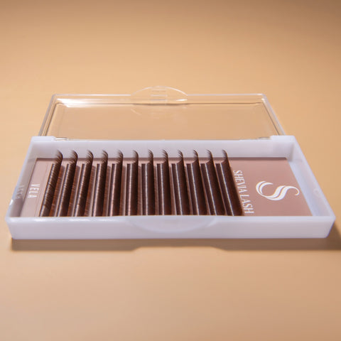 VELA Dusk Brown 0.07 – Deep Brown Volume Lash Extensions