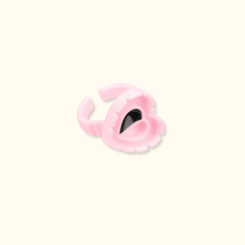 Soporte para anillos de pegamento floreciente en forma de corazón, 100 piezas