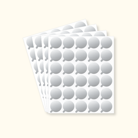 ALUMINUM Round Foil Glue Stickers – 300 PCS