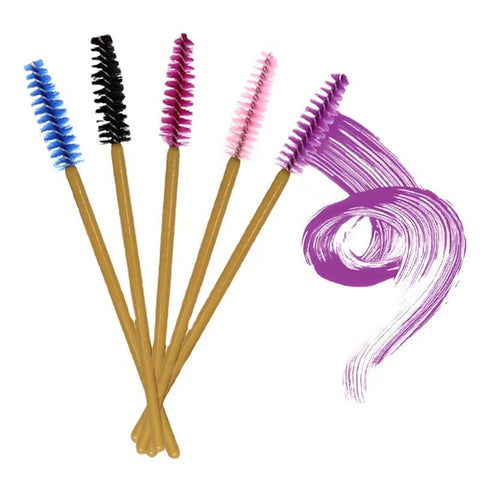 Disposable Gold Handle Mascara Wands Lash Brush 50 PCS