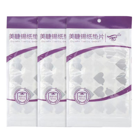 Heart Shaped Aluminum Foil Glue Sticker 300 PCS