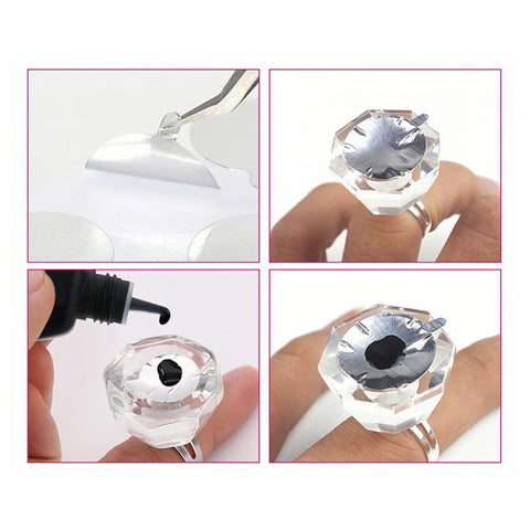 Round Aluminum Foil Glue Sticker 300 PCS